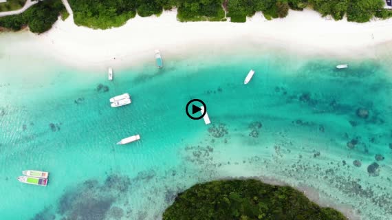 石垣島川平湾でのドローン空撮_俯瞰・横進